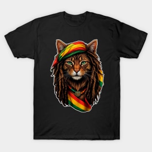 Rastafarian cat T-Shirt